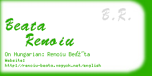 beata renoiu business card